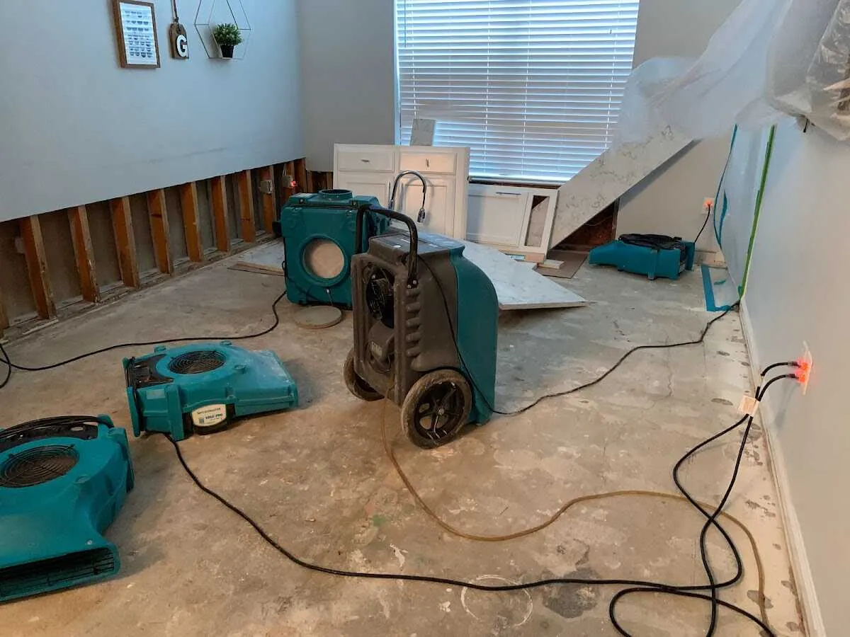 Dehumidifier in flood-cut room for Water Extraction & Removal in Bartlesville
